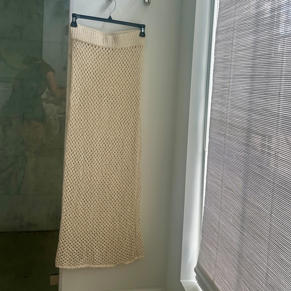 Monday Swimwear Cream Knit Swim Coverup